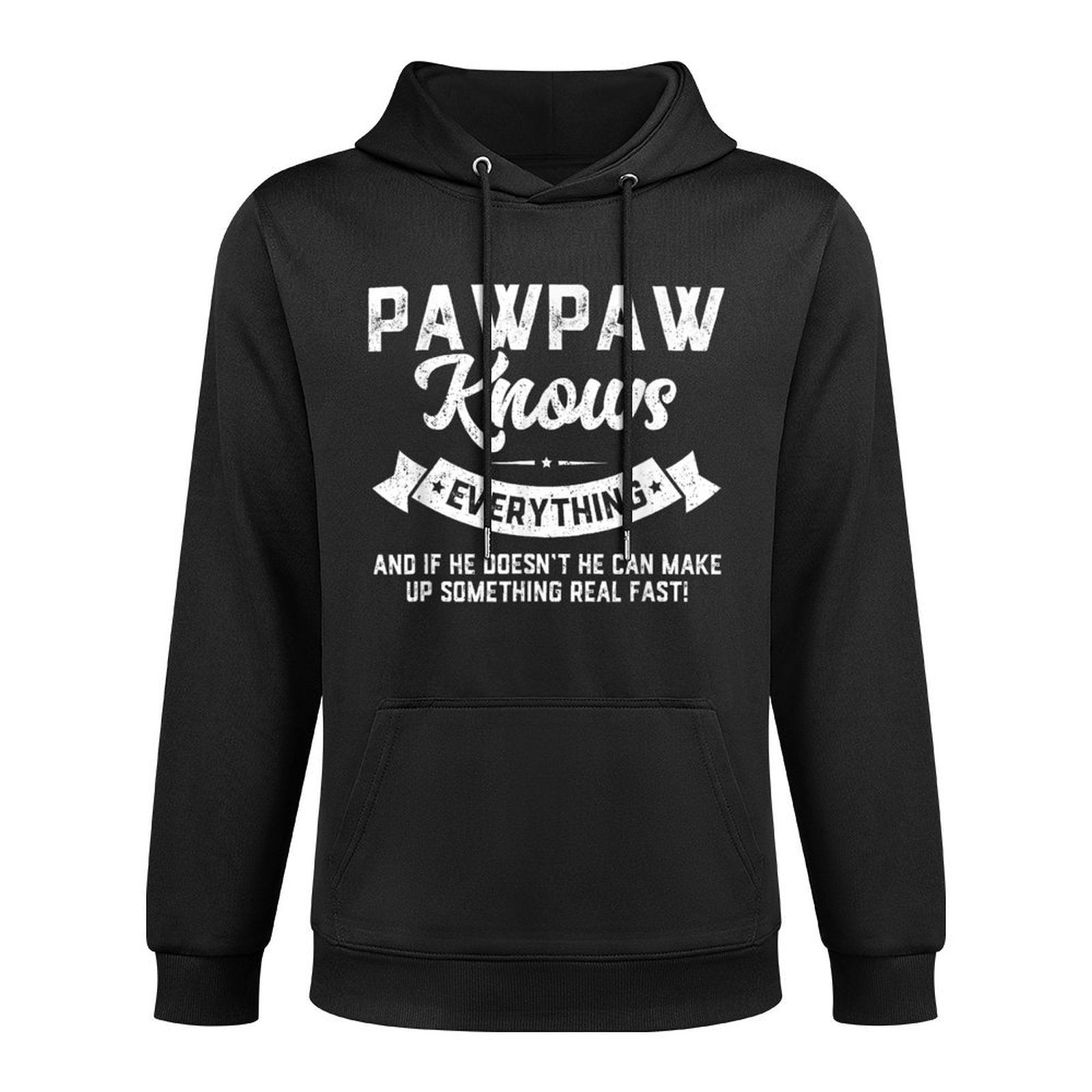 Pawpaw Knows Everything 60th Gift Funny Fathers Day Cotton-Polyester Blend Hoodie