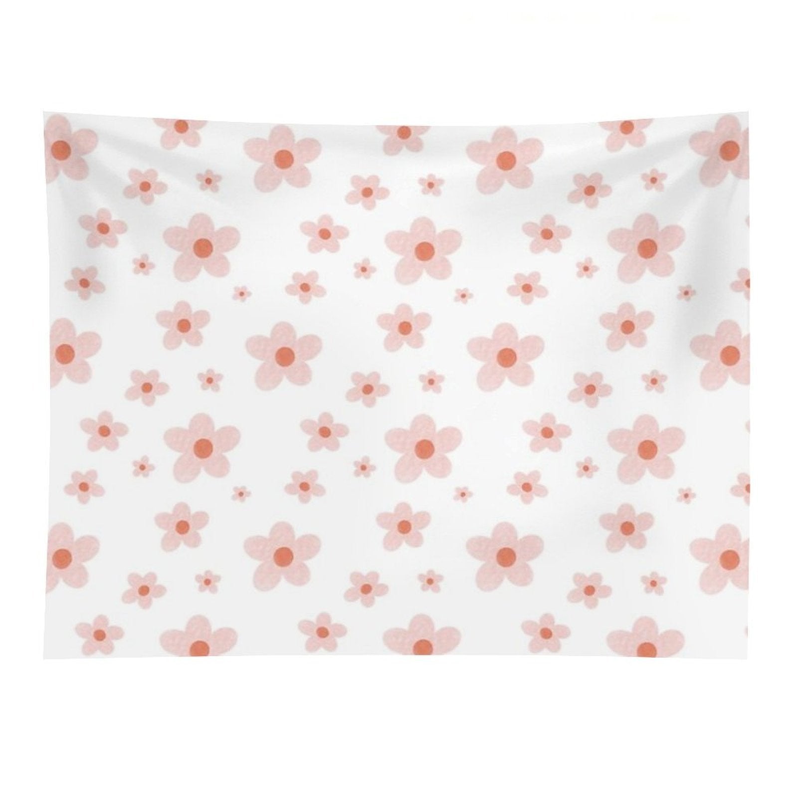 Soft Pastel Floral Pattern with Pink Blooms Tapestry