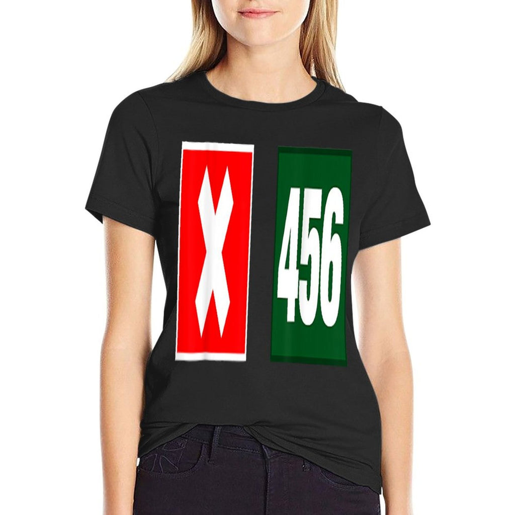 Cool 456 Code Number Illustration Novelty Graphic Designs  Easy-care T-Shirt