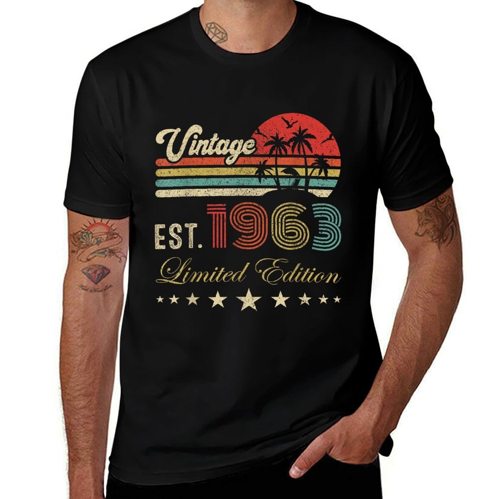 62nd Birthday Born 1963 Vintage Limited Edition 62 Birthday  Tagless Design T-Shirt