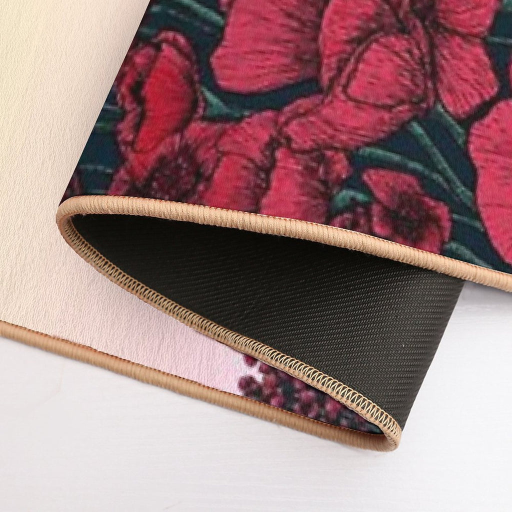 Field of Poppies  Coloured Version  Pet-Safe Bath Mat