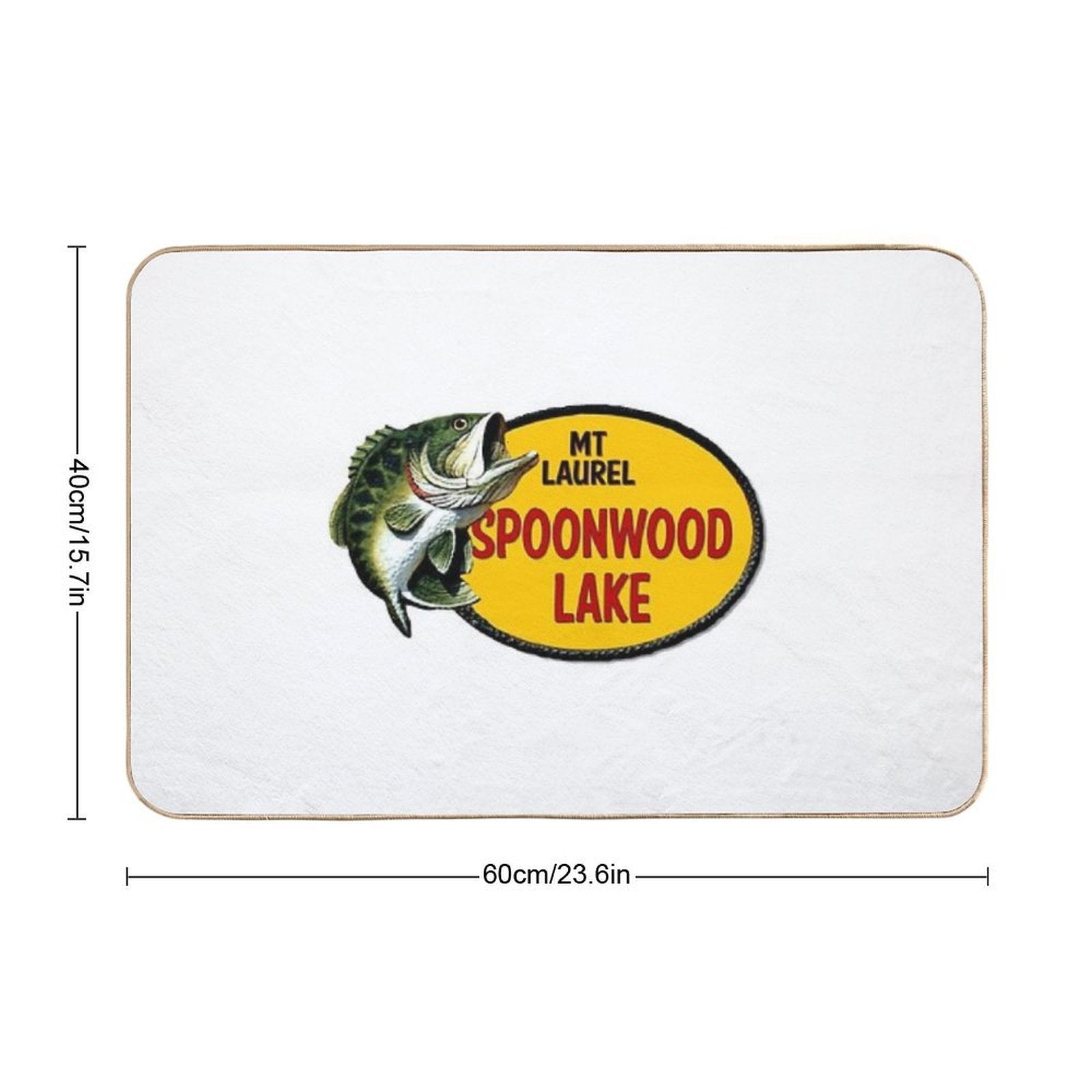 MT Laurel Alabama Spoonwood Lake Bass  Slip-Resistant Bath Mat