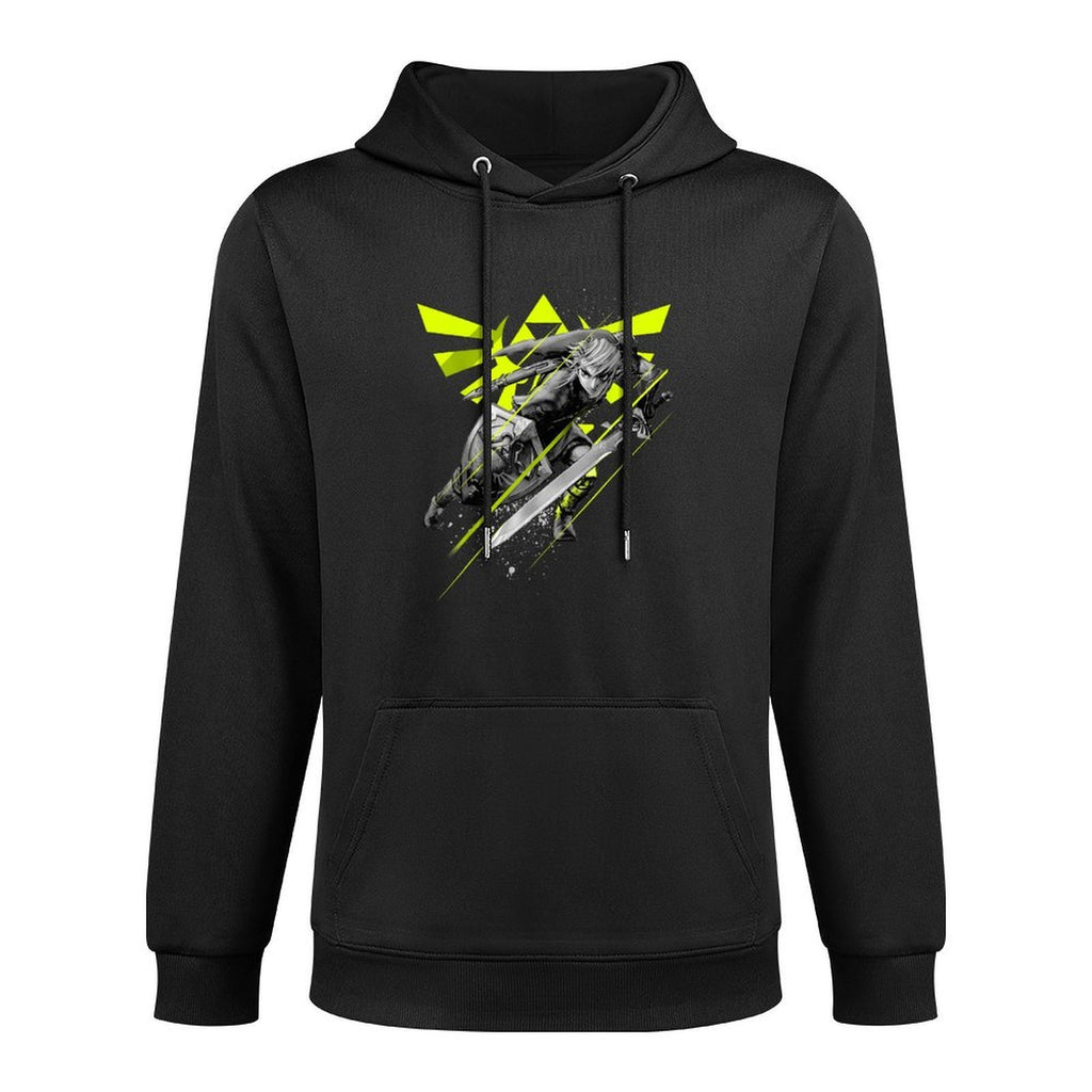 Legend of Zelda Link Neon Green Crest Relaxed Fit Hoodie