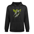 Legend of Zelda Link Neon Green Crest Relaxed Fit Hoodie