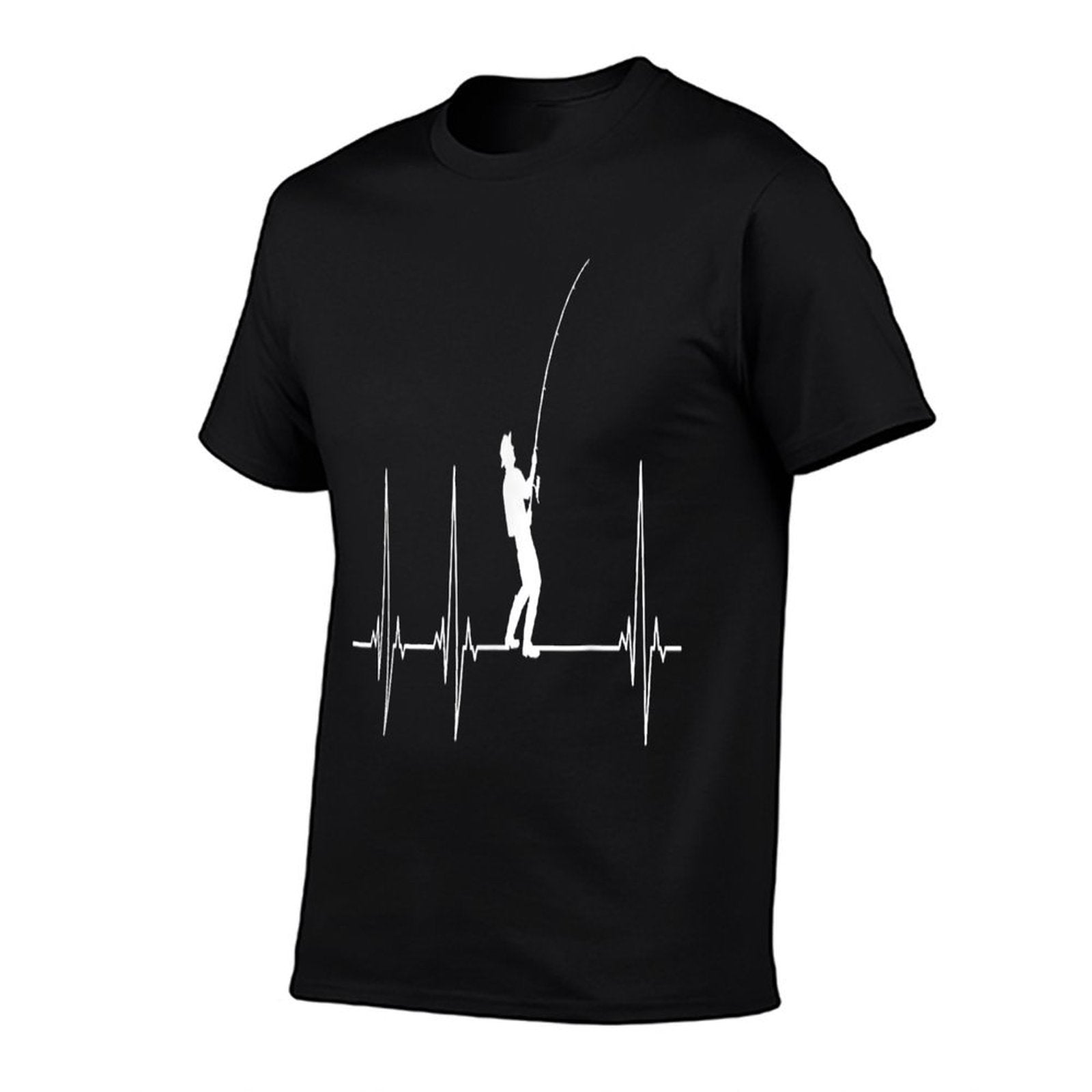 Fishing Heartbeat  Oversized Silhouette T-Shirt