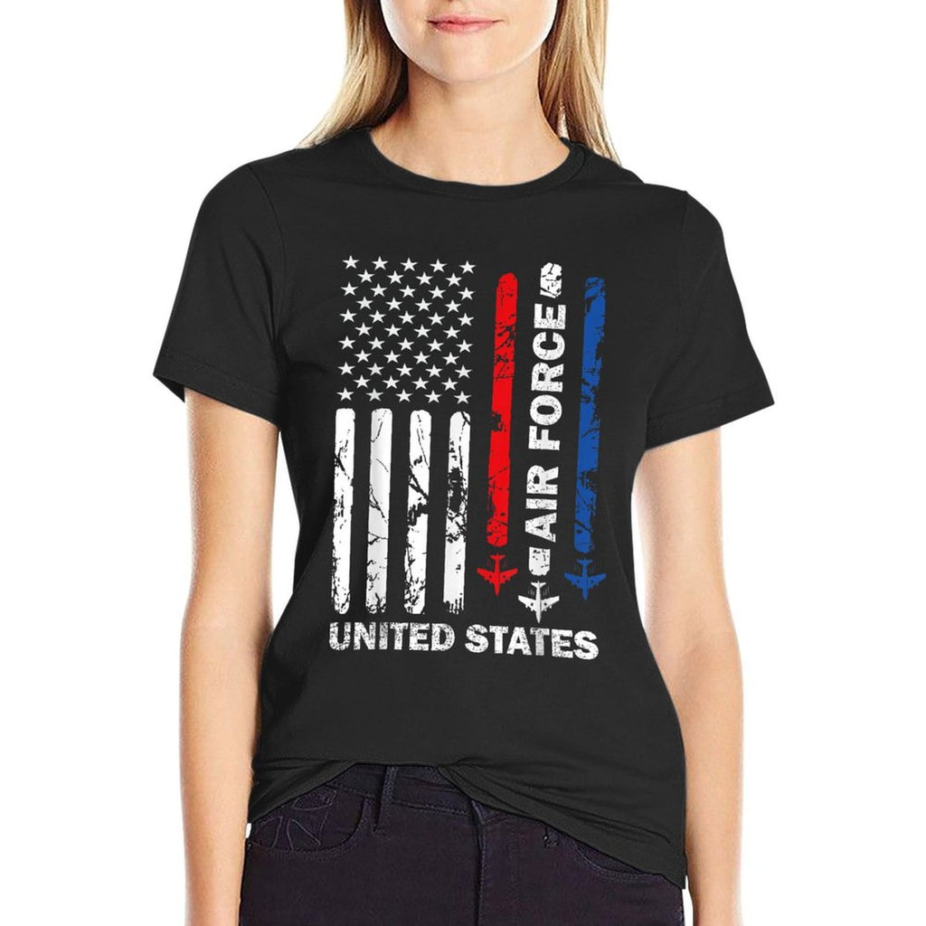 United States Air Force American Vintage USA Patriotic  Cotton T-Shirt