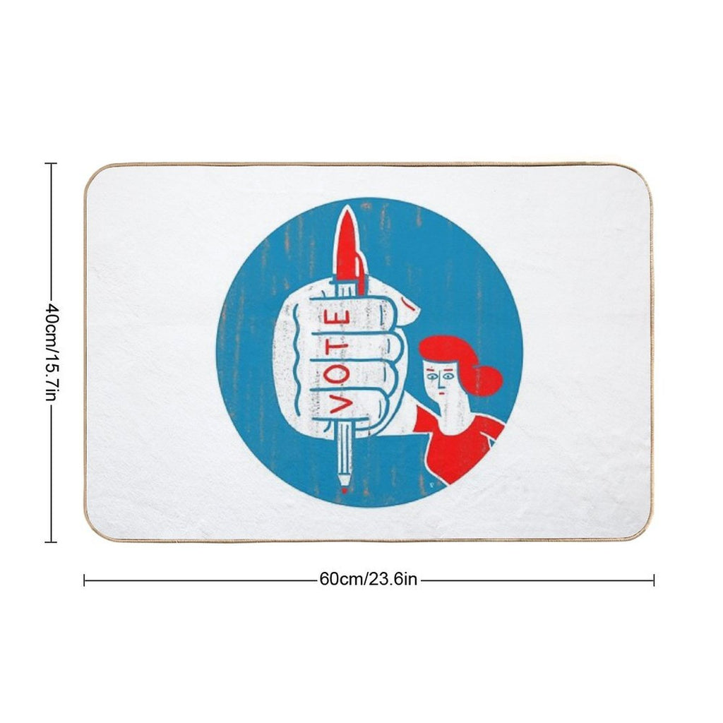 Rise Up And Vote  Absorbent Bath Mat
