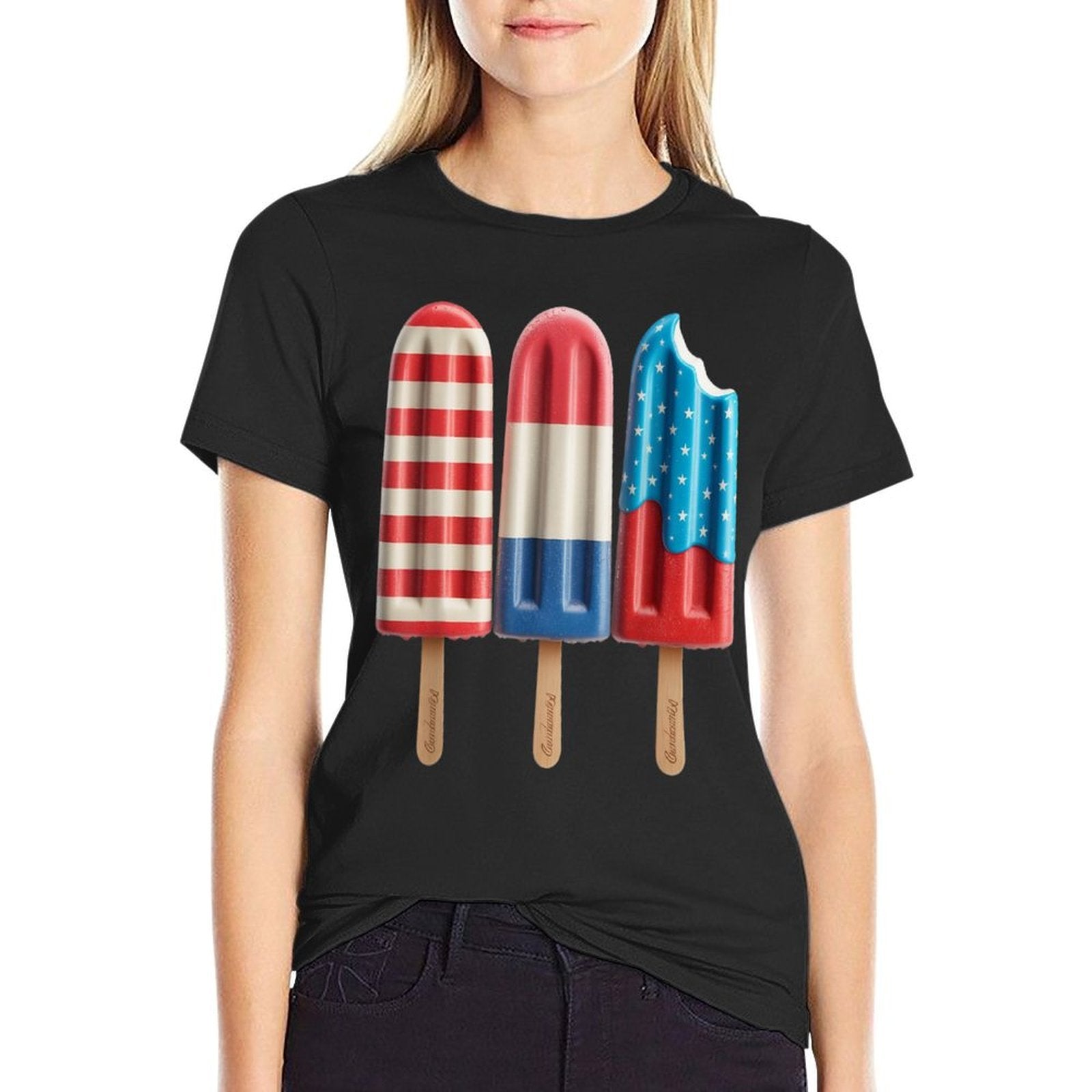 4th Of July Bomb Popsicle Red White Blue American  Odor-resistant T-Shirt
