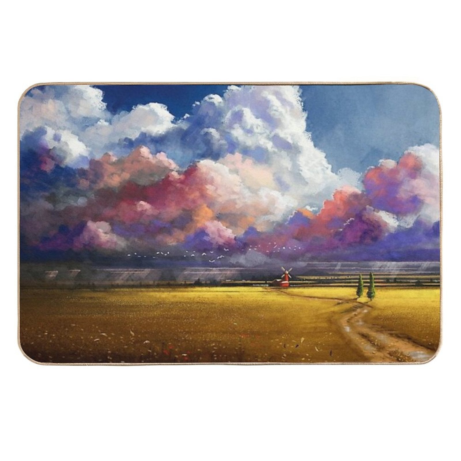 The Colorful Storm  Fade-Resistant Bath Mat