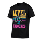 Vintage Level 30 Unlocked Video Gamer 30th Birthday Gift  Stretchy T-Shirt
