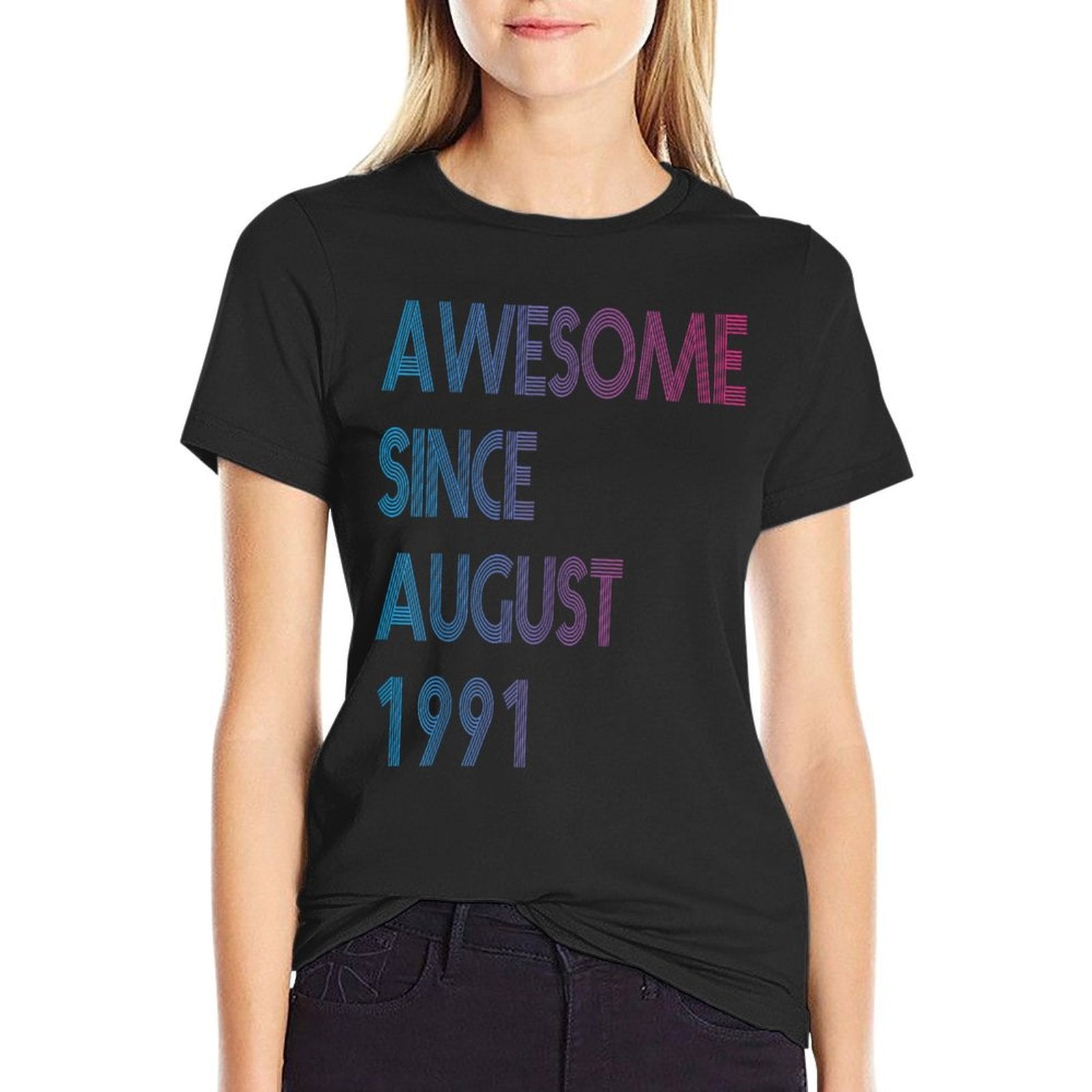 Awesome Since August 1991 30 Year Old 30th Birthday  Eco-friendly Material T-Shirt