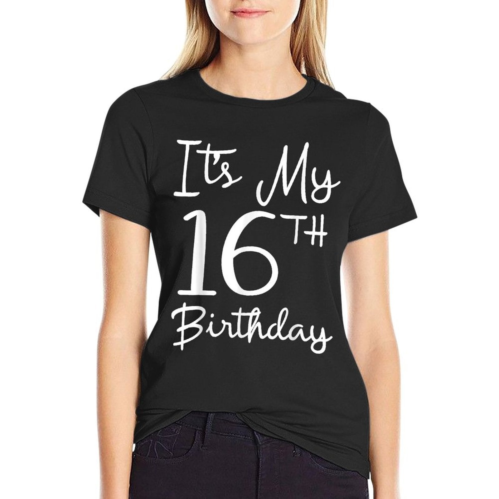 16 Years Old Boys Girls Bday Gift It's My 16th Birthday  Tagless Design T-Shirt
