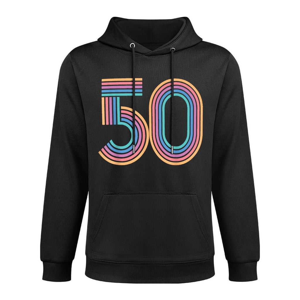 Number 50 Fifty 50th Anniversary Men Women 50th Birthday Breathable Fabric Hoodie