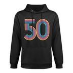 Number 50 Fifty 50th Anniversary Men Women 50th Birthday Breathable Fabric Hoodie