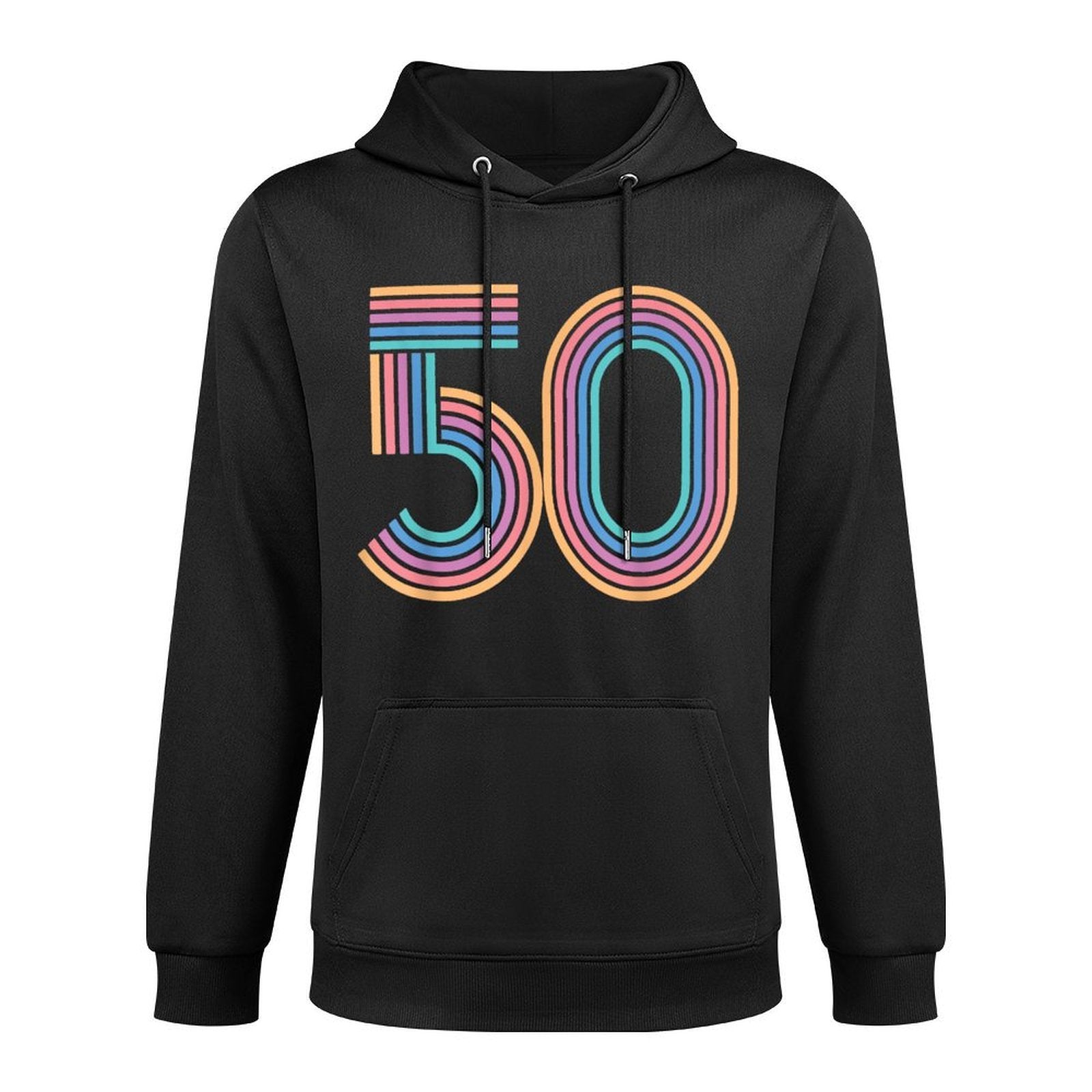 Number 50 Fifty 50th Anniversary Men Women 50th Birthday Breathable Fabric Hoodie