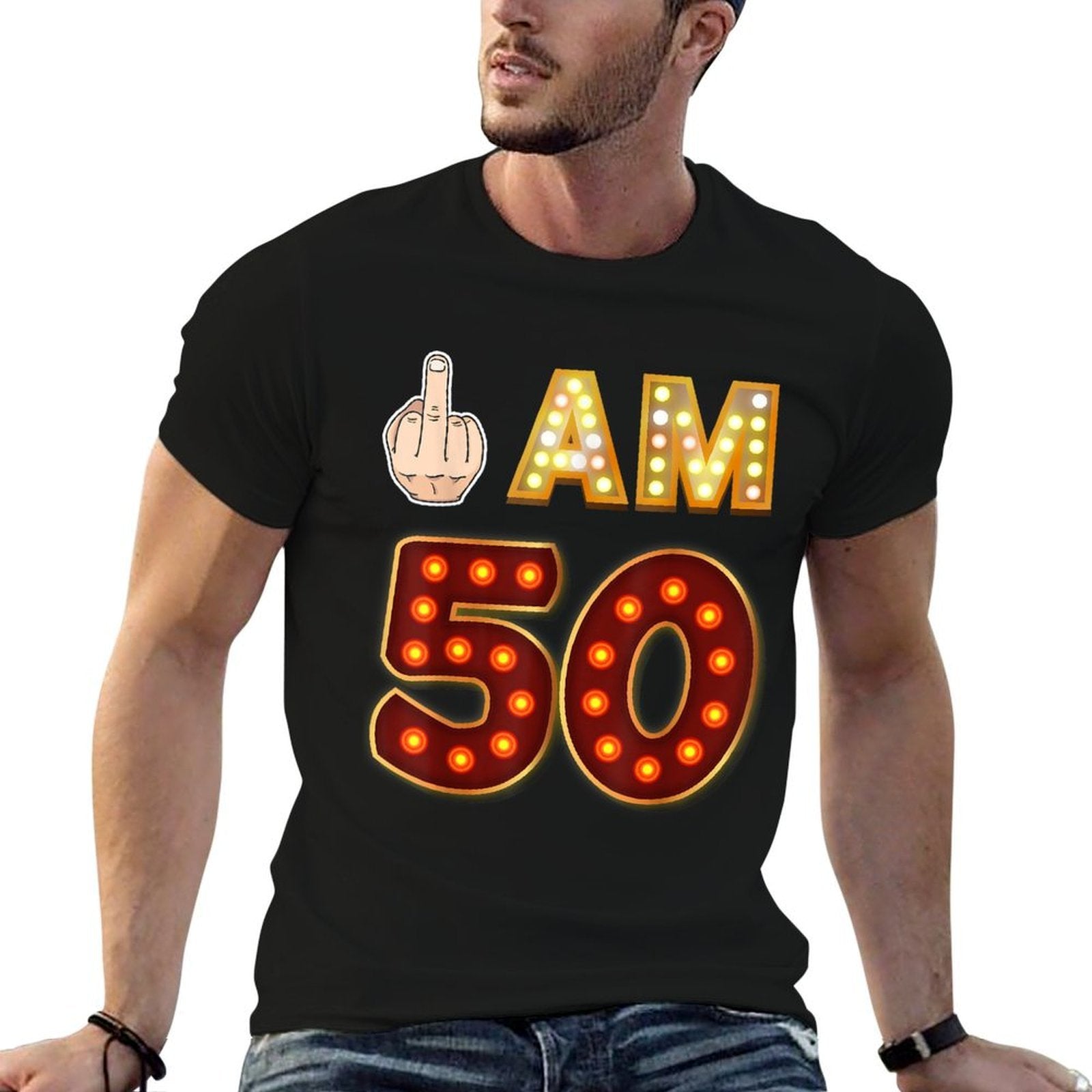 50TH BIRTHDAY T Vintage Retro Style  Graphic-printed T-Shirt
