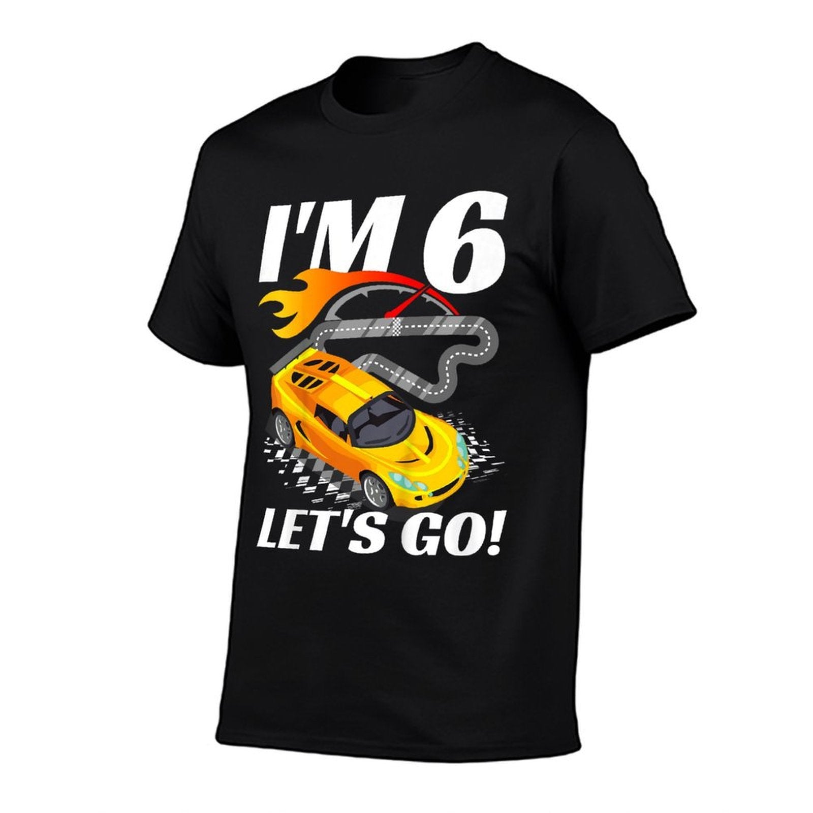 6 Year Old 6th Racing Racecar Birthday Party Boys Girls  Vintage-inspired T-Shirt