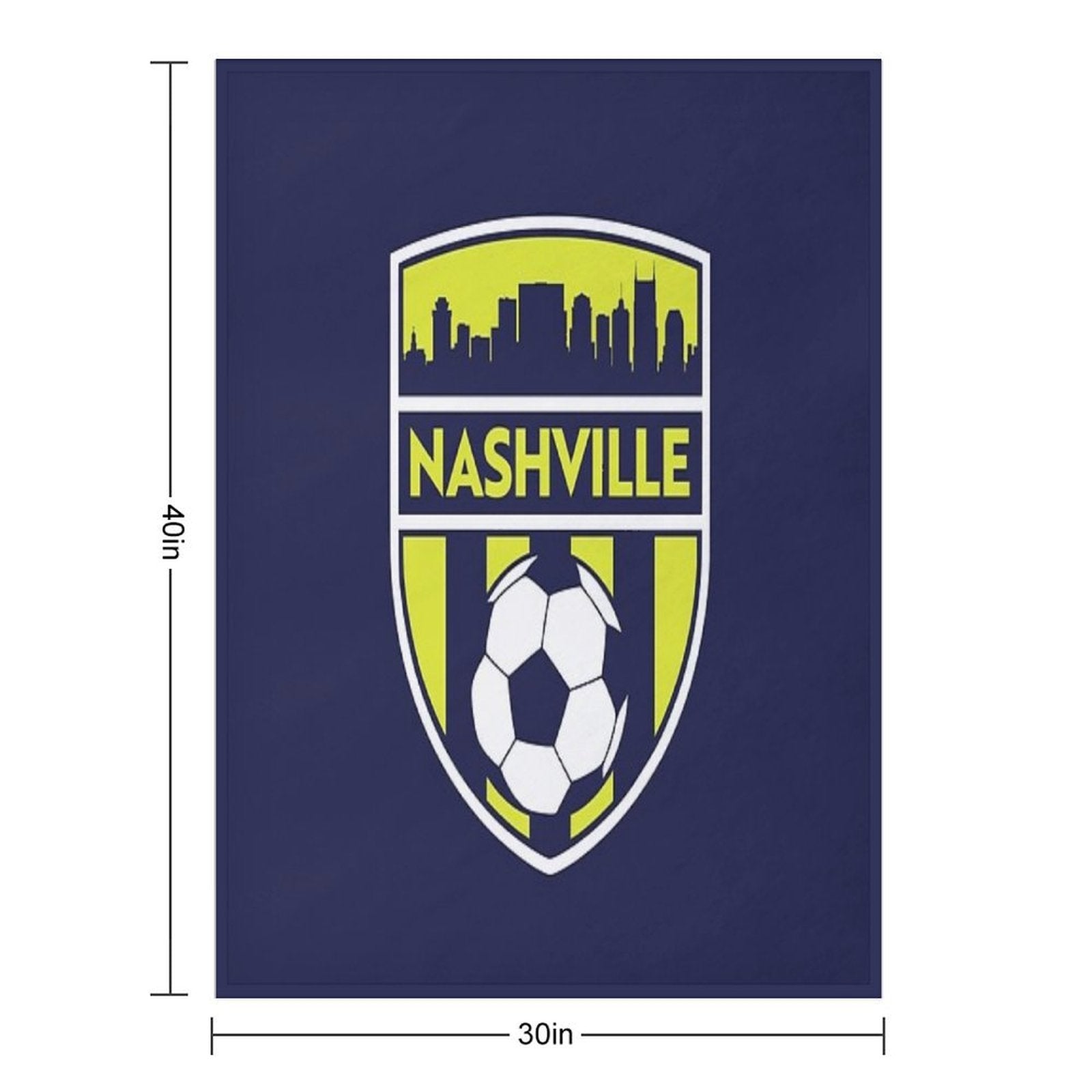 Nashville Soccer Team SC Futbol Club Fan Premium Throw Blanket