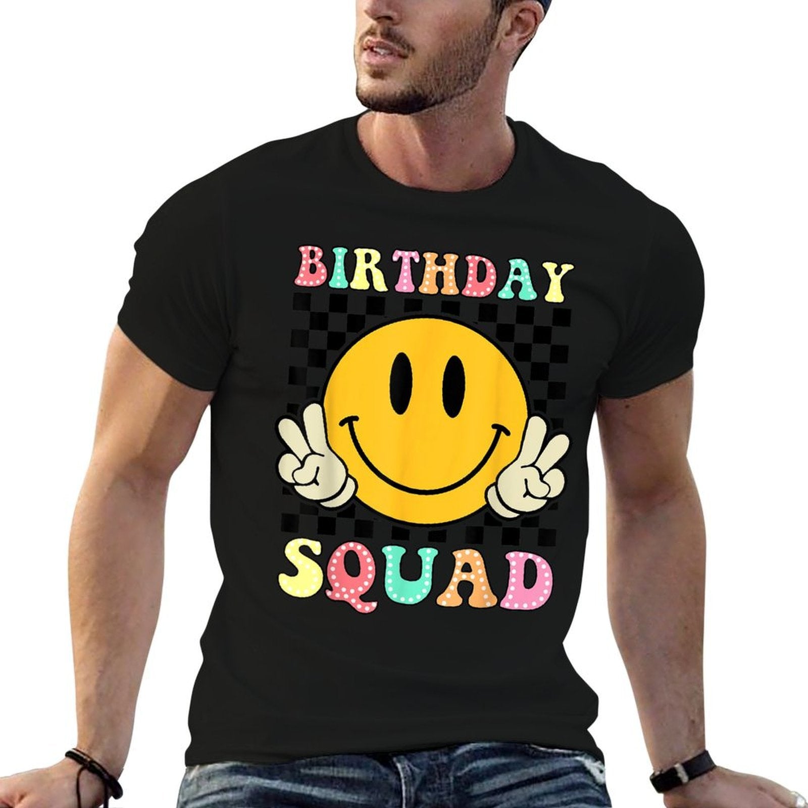 Birthday Squad Groovy Matching Family Birthday Squad  Eco-friendly Material T-Shirt