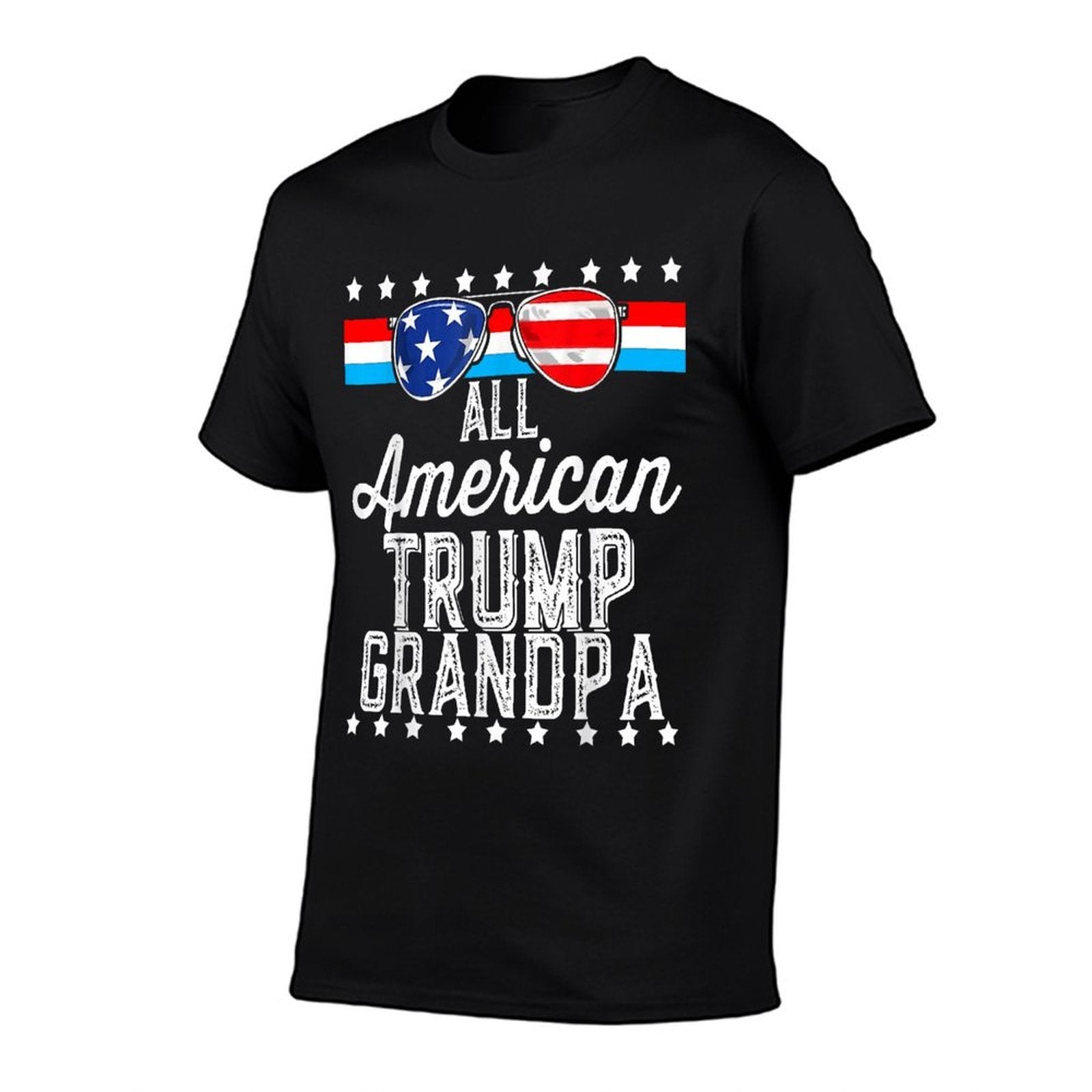 All American Trump Grandpa American Flag Sunglasses Trump  Polyester Blend T-Shirt
