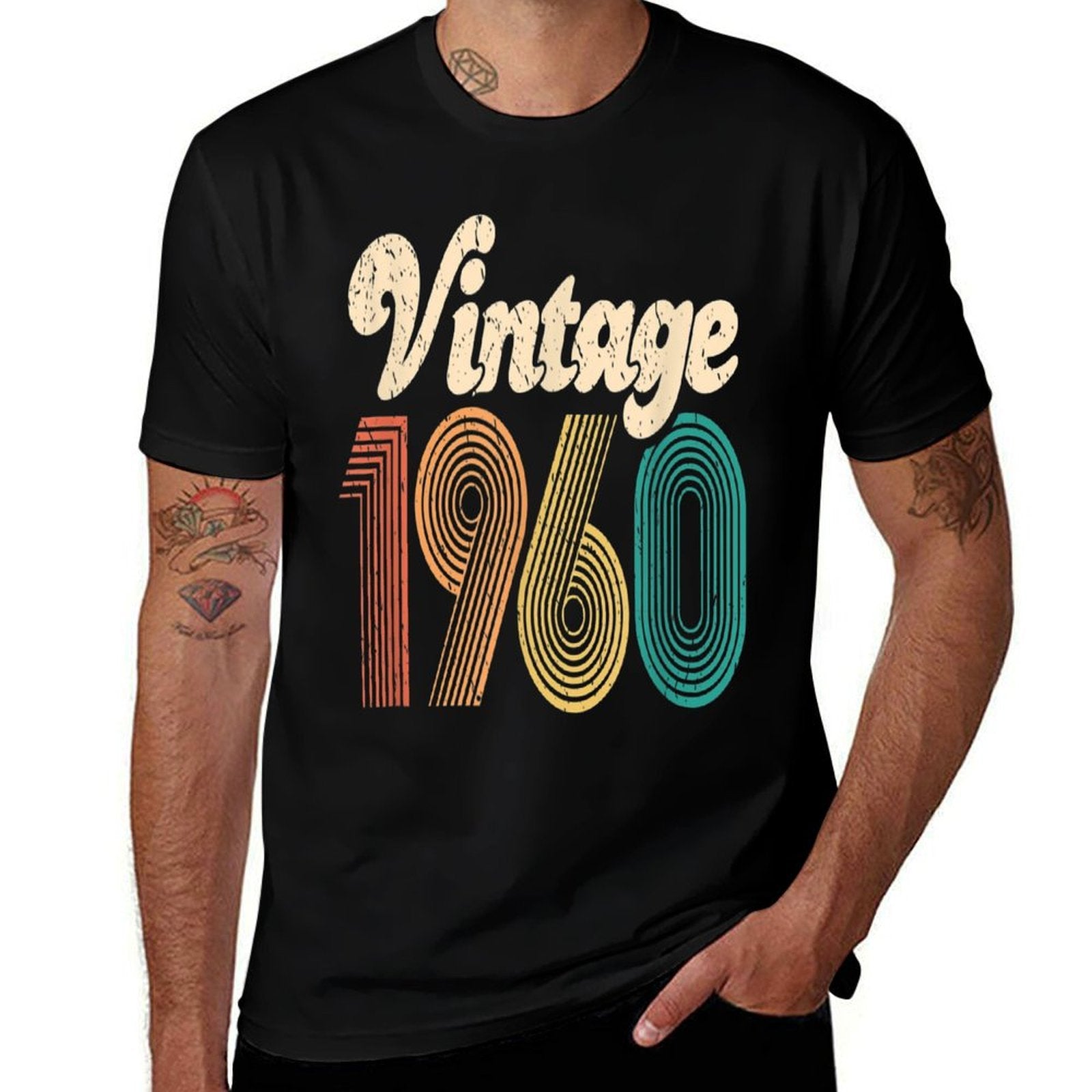 60th Birthday Gift - Vintage 1960 - Retro Bday 60 Years Old  Lightweight T-Shirt