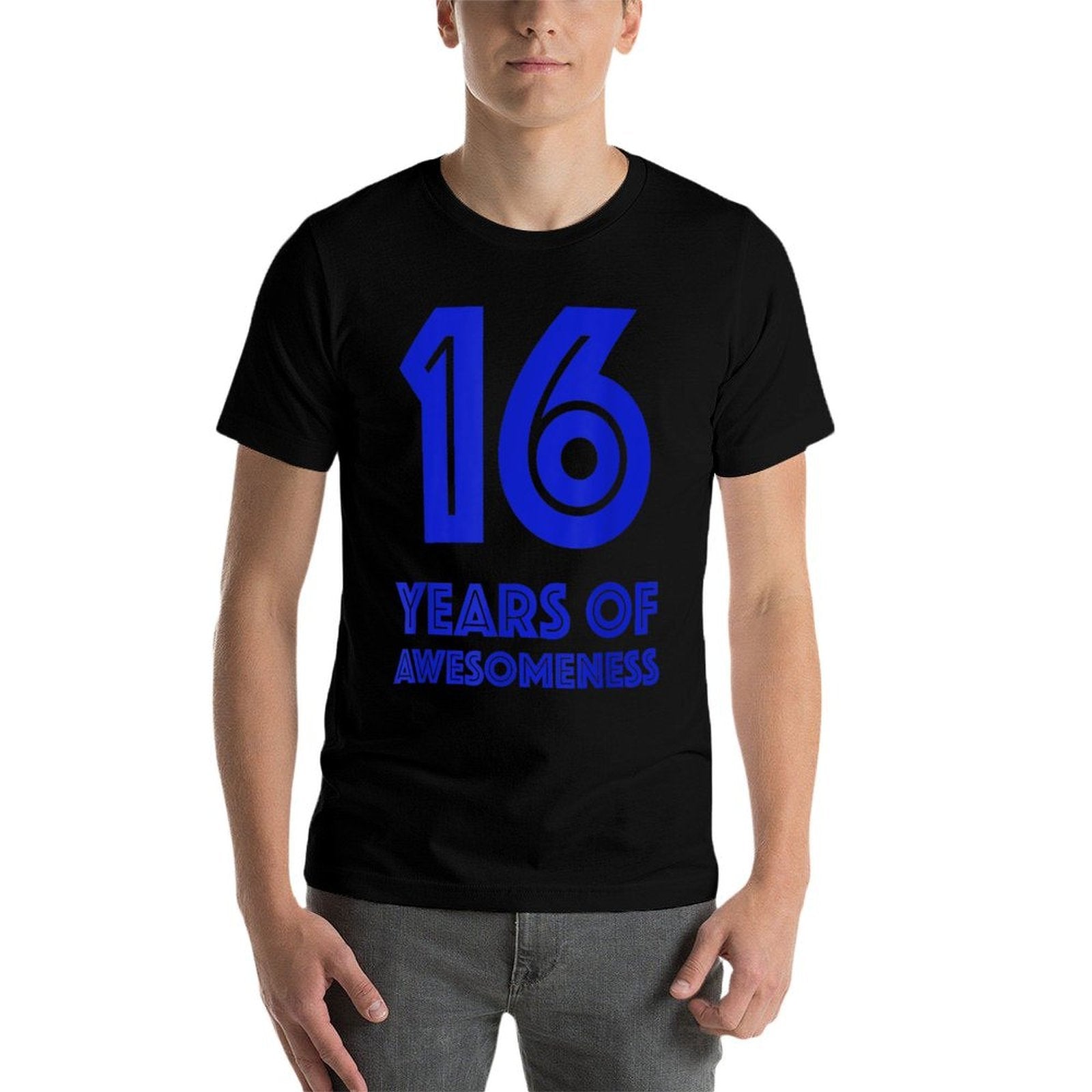 16th Birthday Gift Boys Age 16 Sixteen Year Old Boy  Heathered Texture T-Shirt
