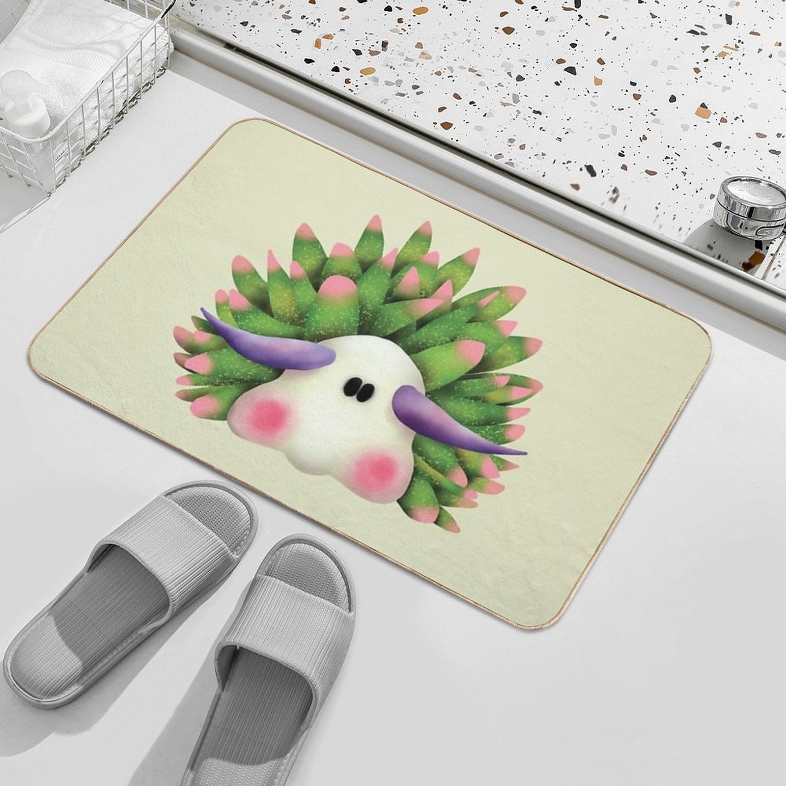 Leaf Sheep Sea Slug Nudibranch  High-Traffic Bath Mat
