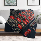 Roulette, Gambling,dice,casino Plush Throw Blanket