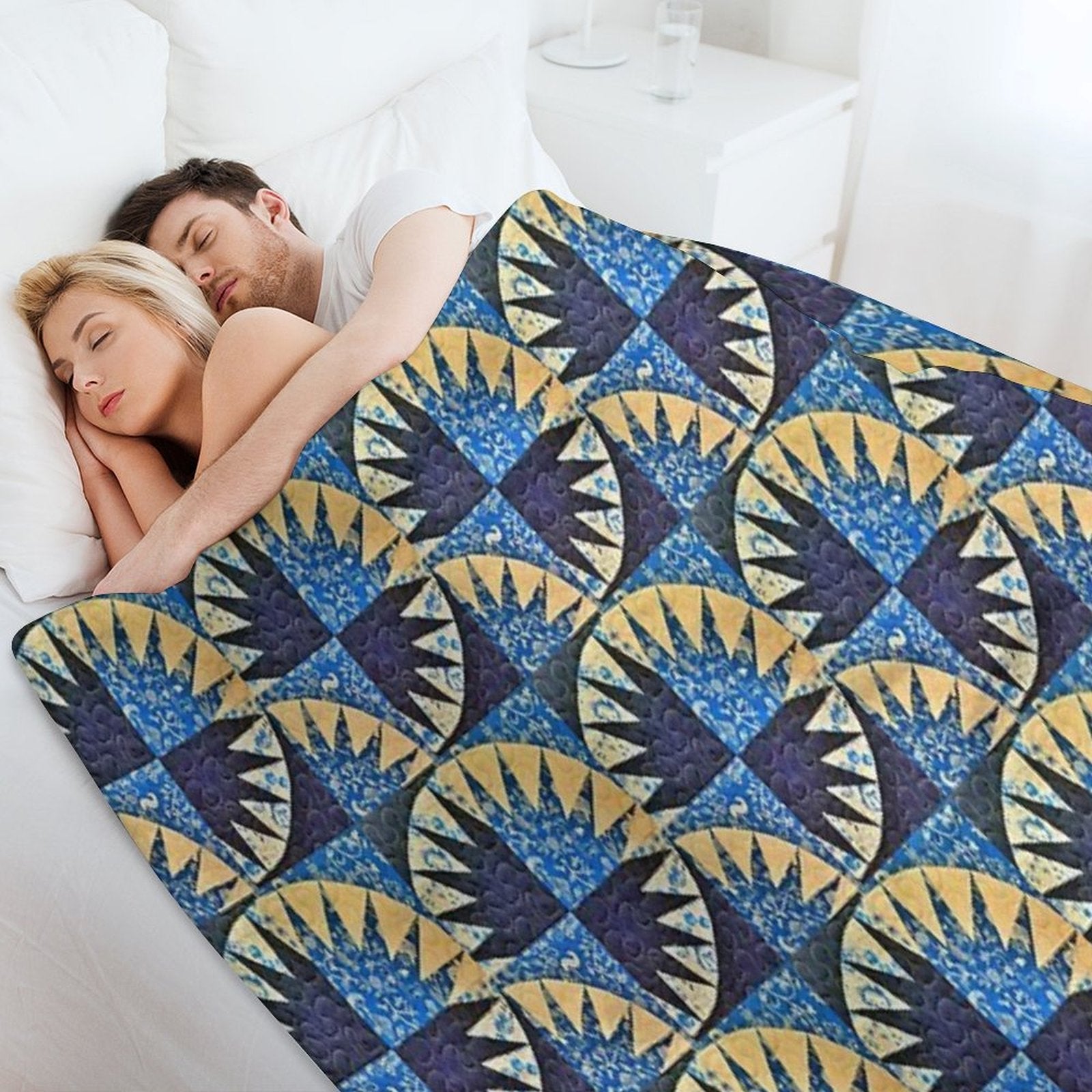 Patchwork Quilt Easy Care Throw Blanket