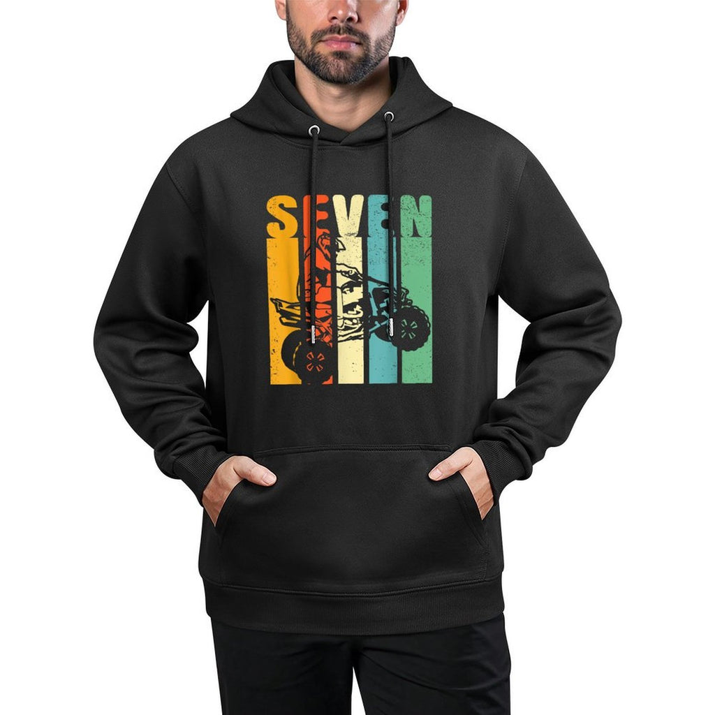 7th Birthday ATV Off Road Four Wheeler Quad Bike Mud Racing Kangaroo Pocket Hoodie