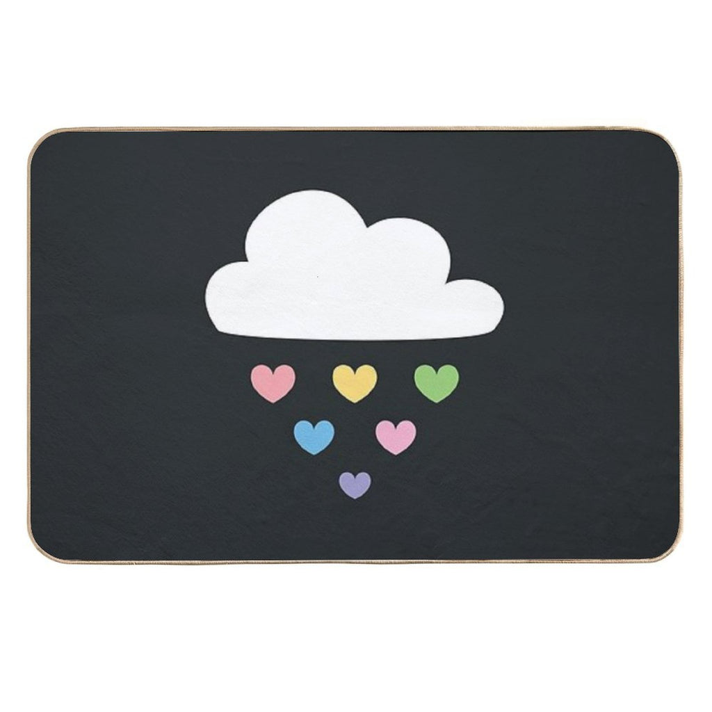 Raining Hearts  Eco-Friendly Bath Mat
