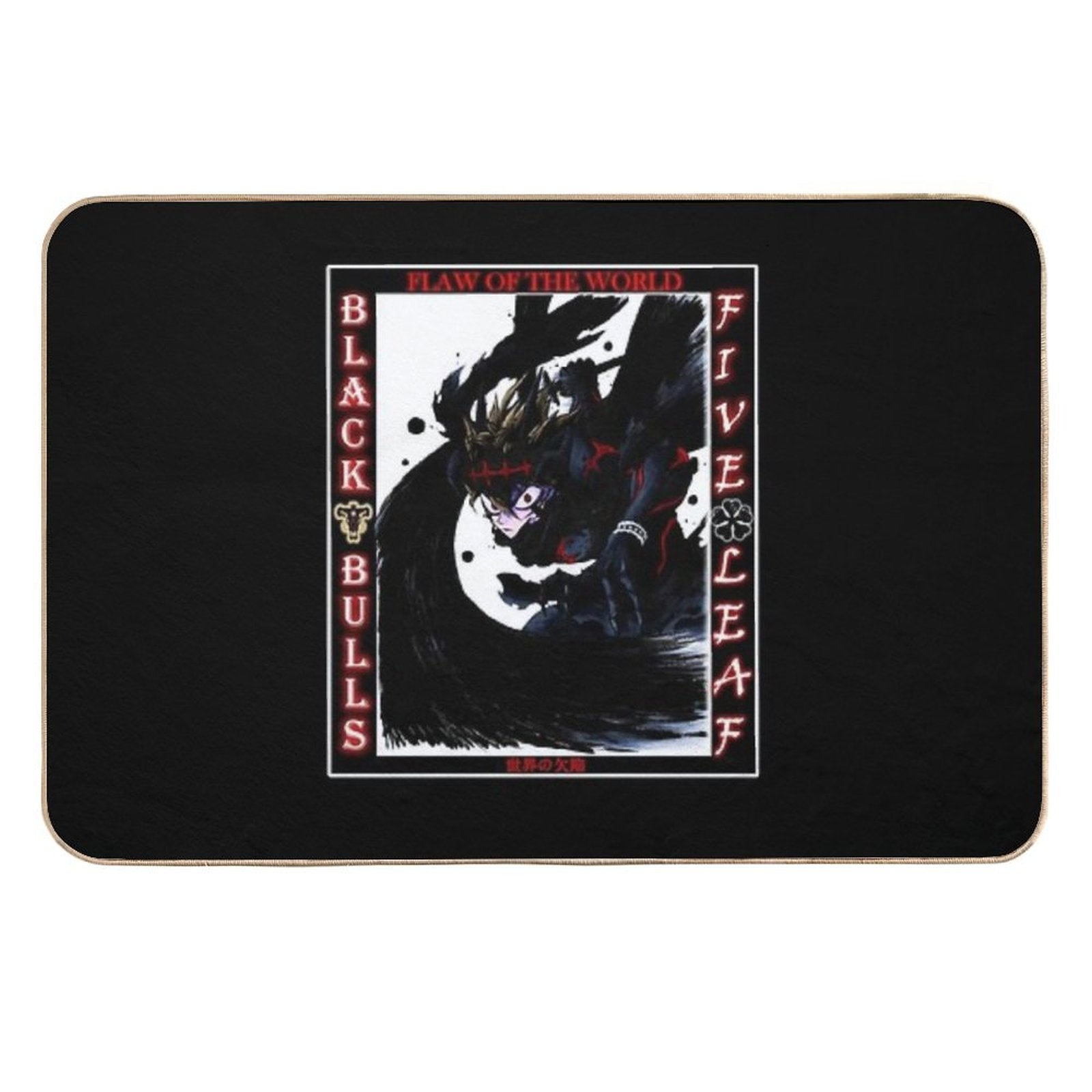Asta Devil Union 4th Form (Black Clover)  Repositionable Bath Mat