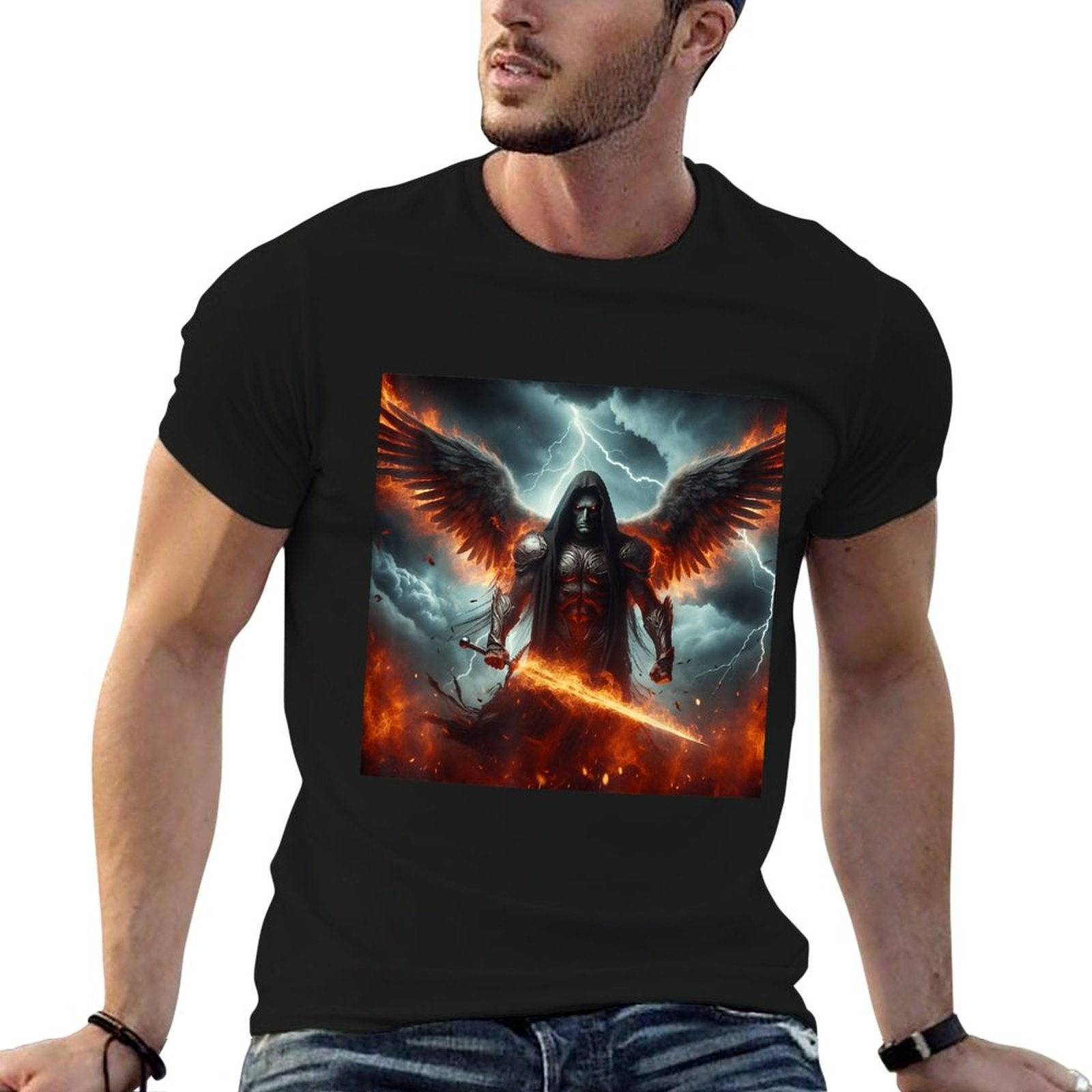 Archangel Azrael Religious Fantasy Christian Angel Graphic  Classic T-Shirt