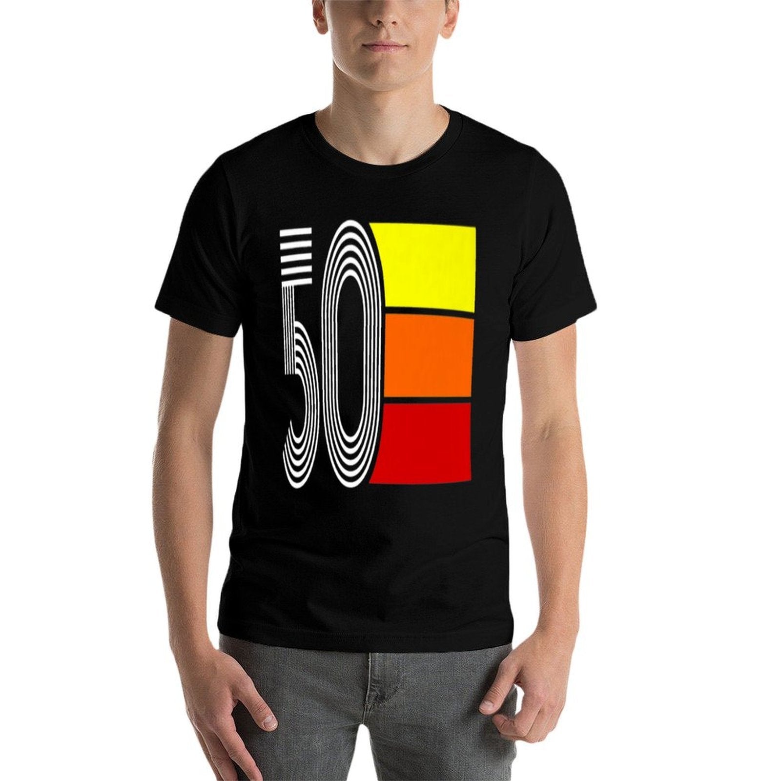 50th Birthday for Men Women - Retro 50 Premium  Tagless Design T-Shirt