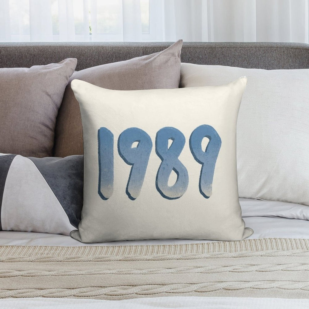 1989 Soft Short Plush Fabric Throw Pillow