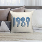 1989 Soft Short Plush Fabric Throw Pillow