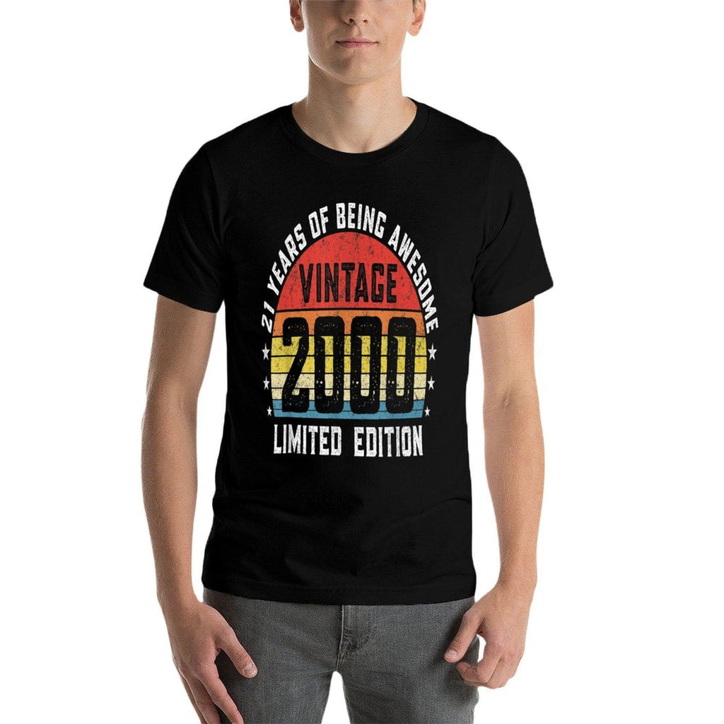 21 Year Old Vintage 2000 Retro 21st Birthday Gift  Stretchy T-Shirt