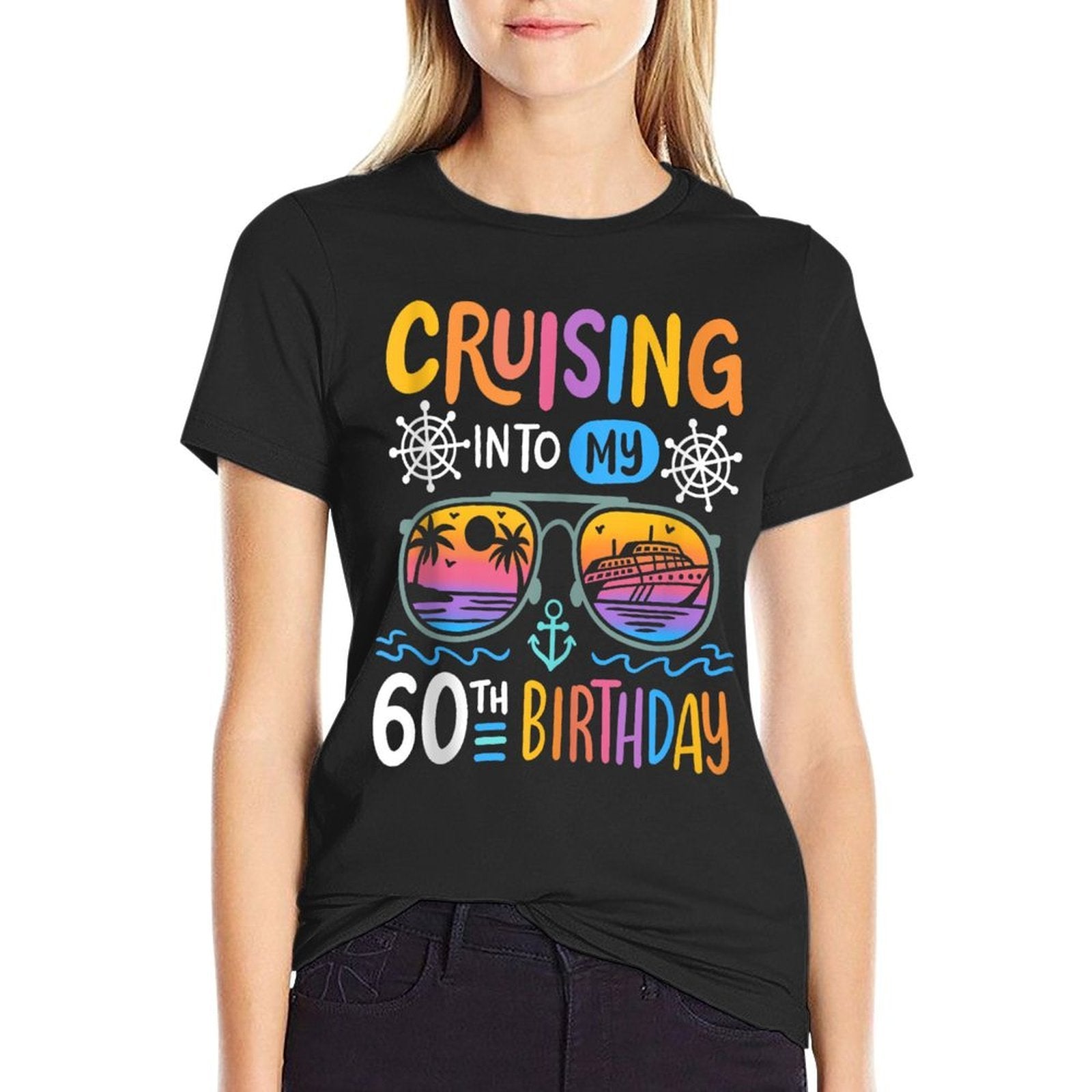 Cruising Into My 60th Birthday Party 60 Year Old Bday Cruise  Polyester Blend T-Shirt