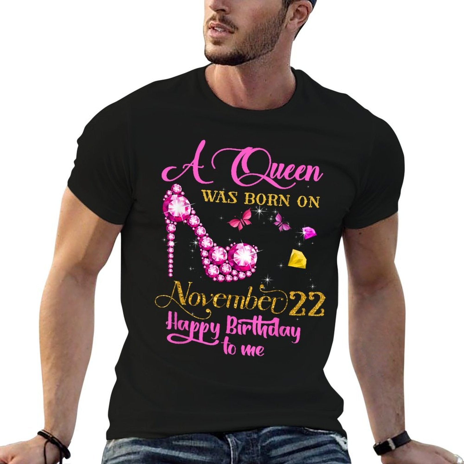 A Queen Was Born on November 22, 22nd November Birthday  Stretchy T-Shirt
