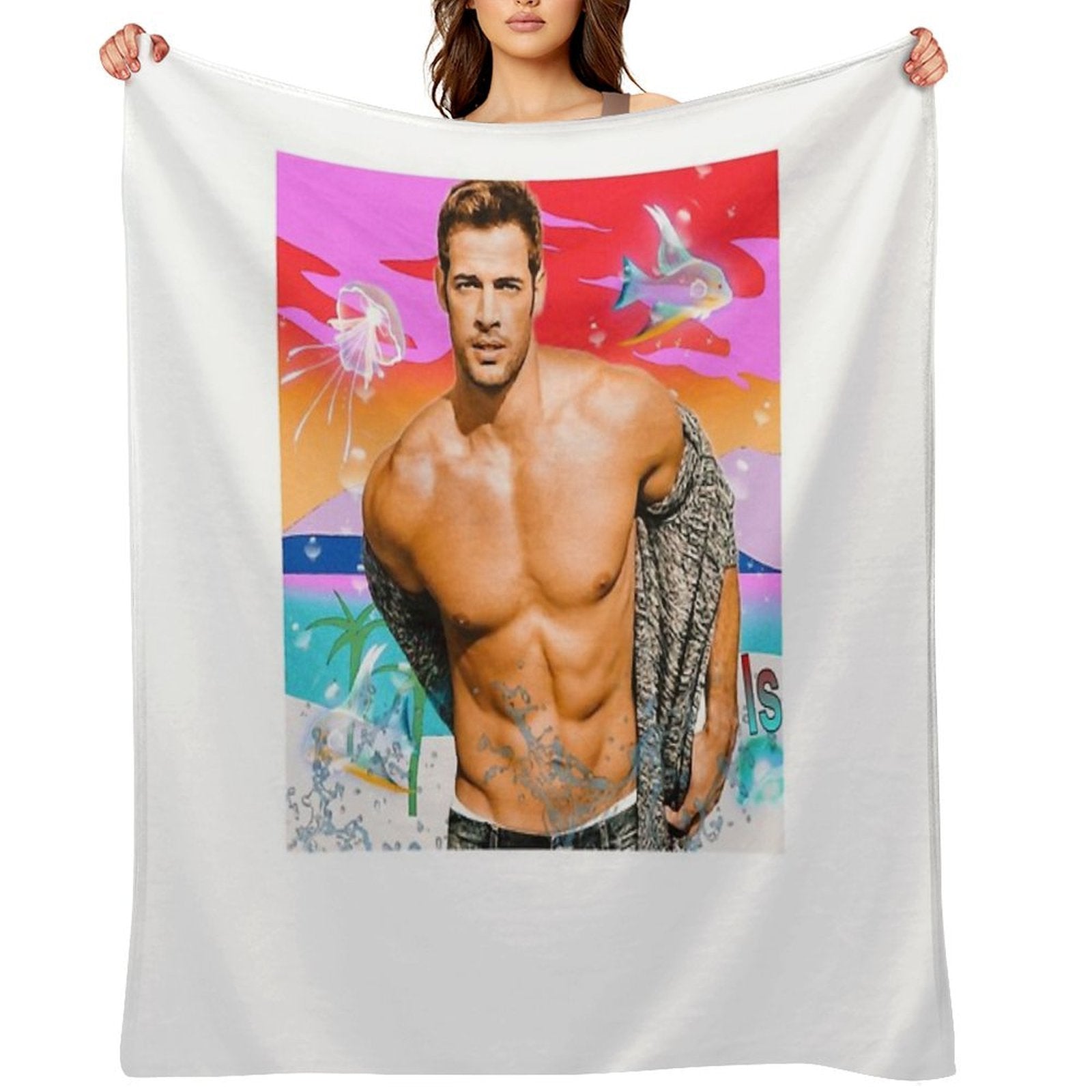 William Levy Shrink-resistant Throw Blanket