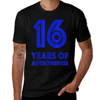 16th Birthday Gift Boys Age 16 Sixteen Year Old Boy  Heathered Texture T-Shirt