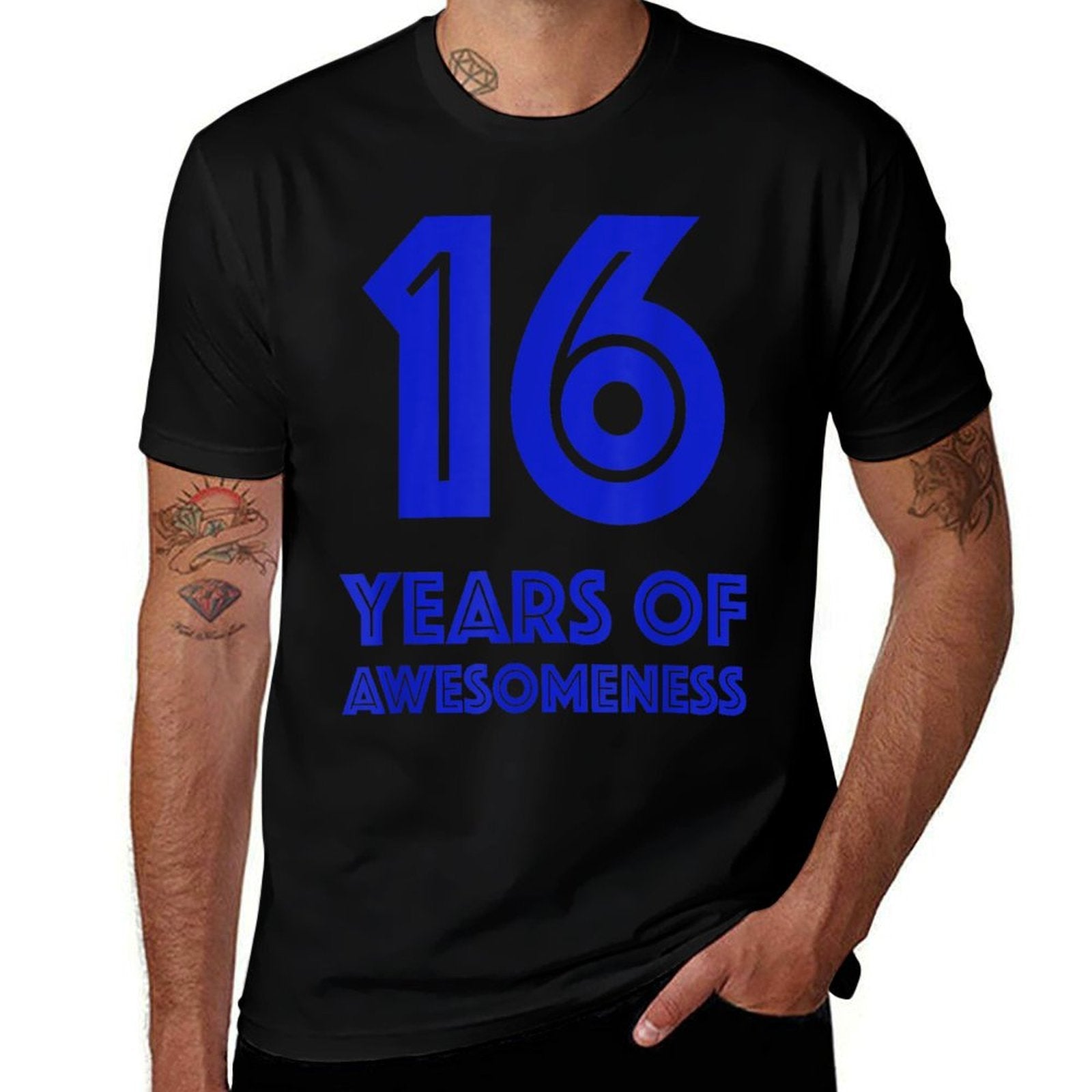 16th Birthday Gift Boys Age 16 Sixteen Year Old Boy  Heathered Texture T-Shirt
