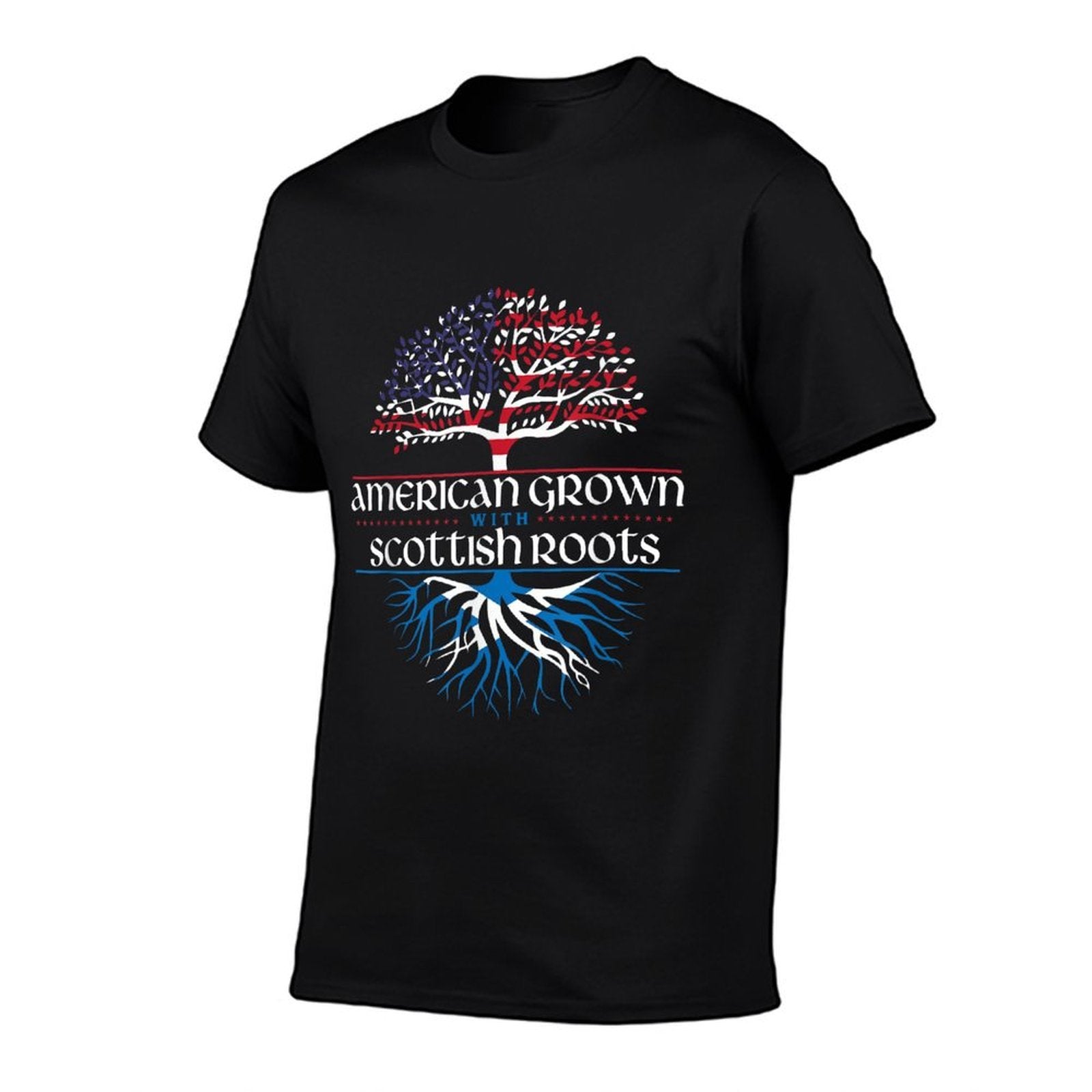 American Grown with Scottish Roots - Scotland Pride Heritage  Trendy Pattern T-Shirt