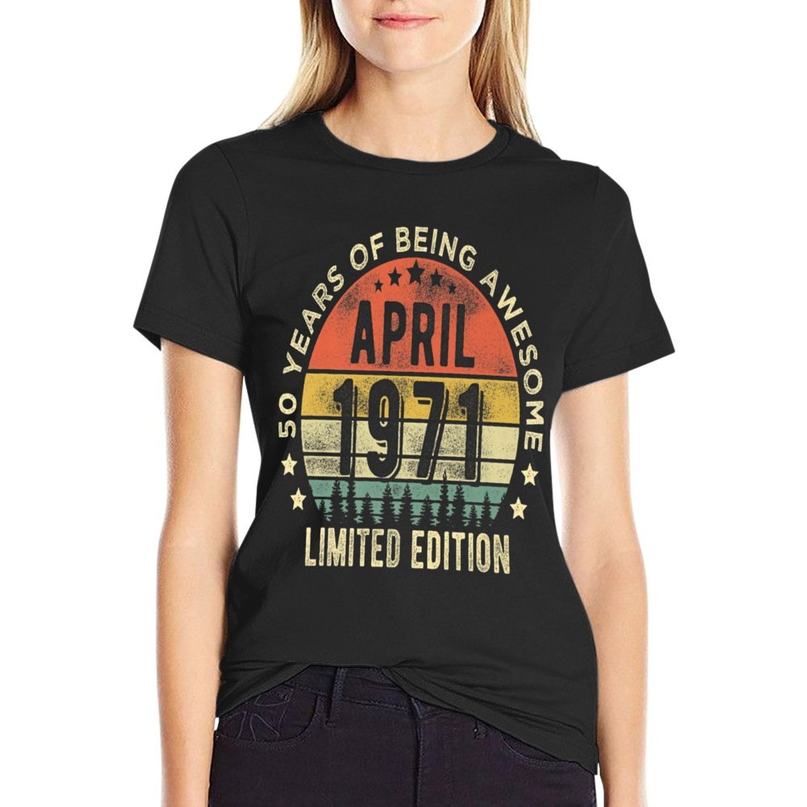 50 Year Old April 1971 Limited Edition 50th Birthday Premium  Versatile T-Shirt