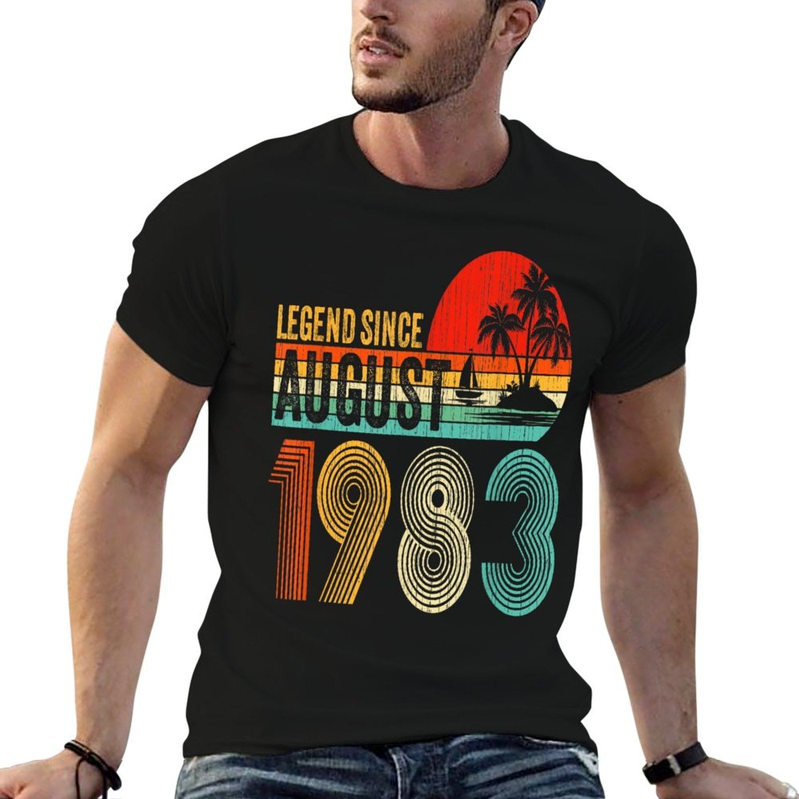 40 Year Old Vintage Legend Since August 1983 40th Birthday  Polyester Blend T-Shirt