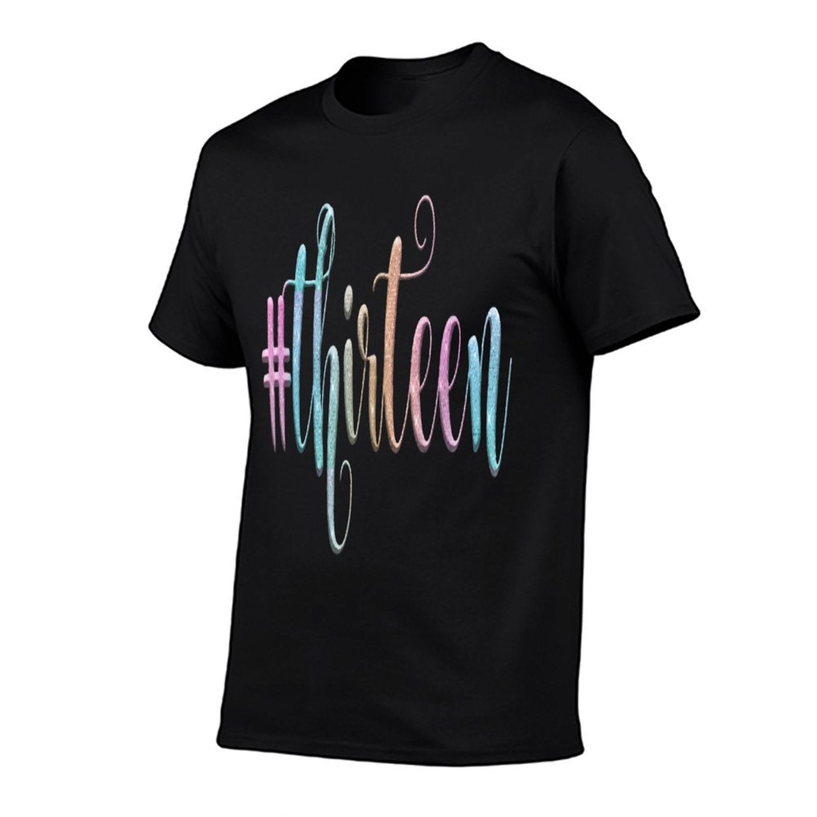 13th Birthday Girls Blue Galaxy 13 13 Official  Oversized Silhouette T-Shirt