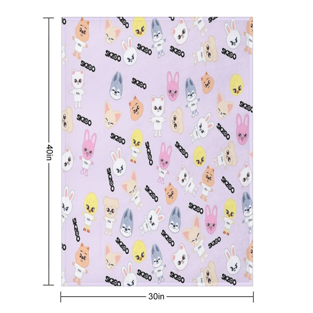 STRAY KIDS (SKZOO) All Members Pattern All-season Throw Blanket