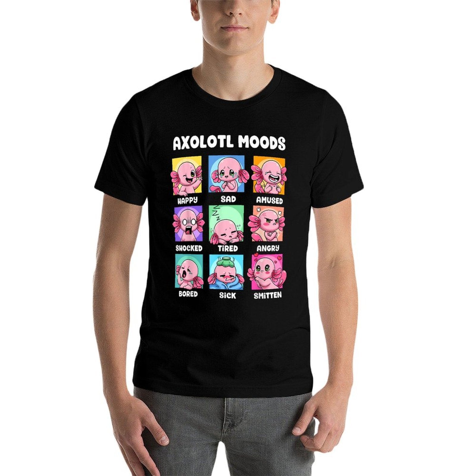 Axolotl - Kawaii Axolotl Moods Anime Axolotl Costume  Lightweight T-Shirt