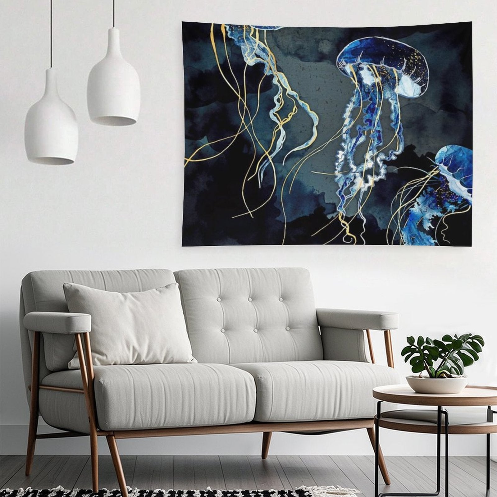 Metallic Ocean III Tapestry