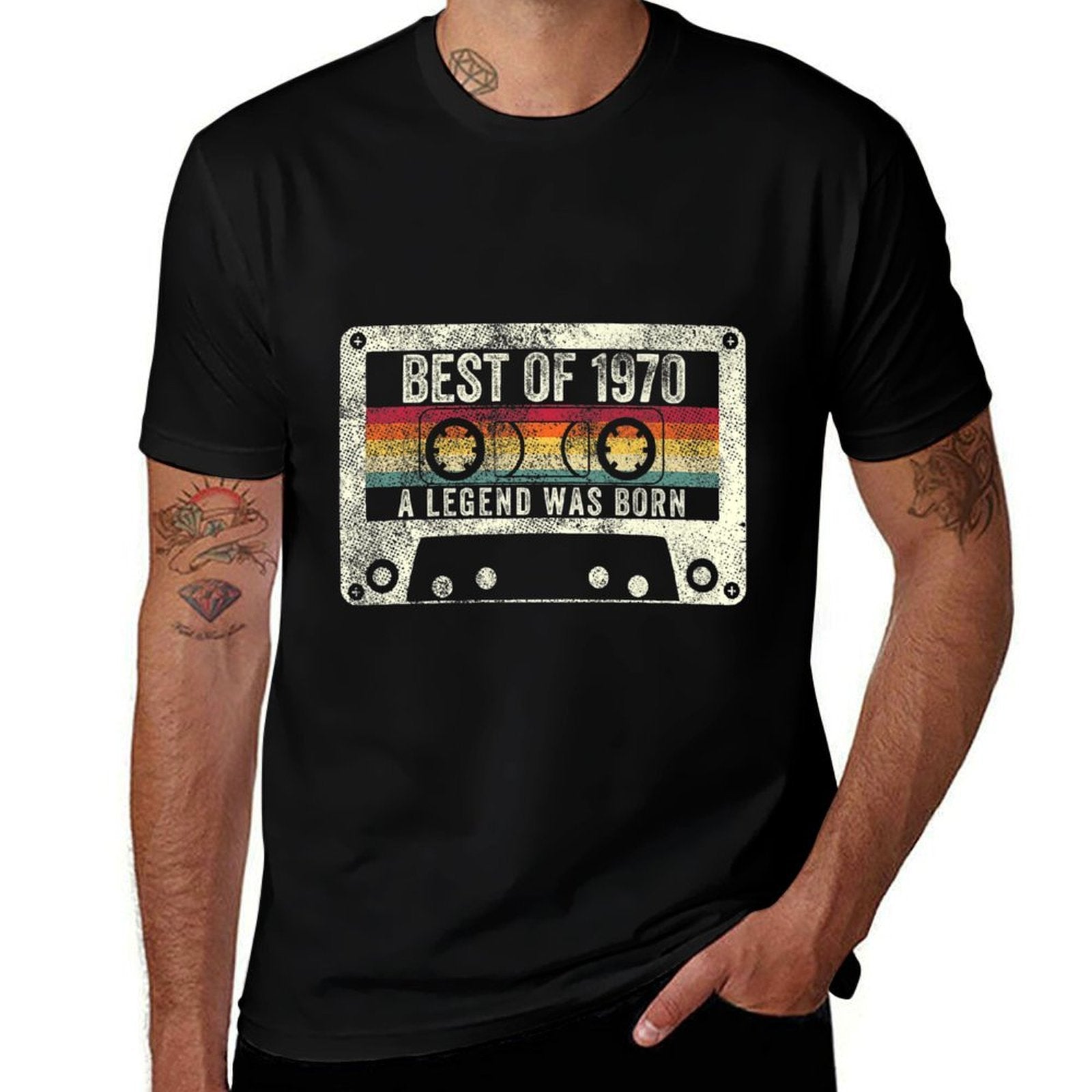 1970 50th Birthday Gift Vintage Cassette Men Women Legend Premium  Moisture-wicking T-Shirt